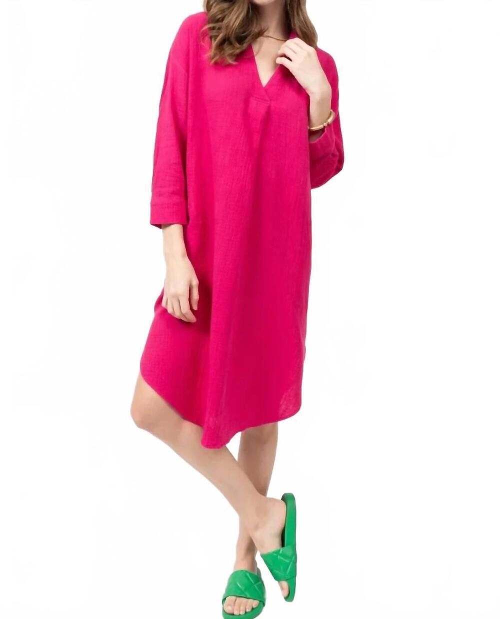 NEW IVY JANE popover tunic dress in pink